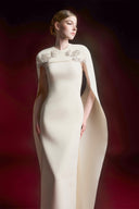 Nerisse Embroidered Veil Crepe Midi Dress for women, from MAISON DES COPAINS, The Viet Concept 