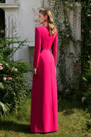 Fuchsia Crystal Waist A-Line Evening Gown for women, from IHF ATELIER, The Viet Concept 