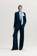 Luminous Crinkle Satin Signature Bow Shirt for women, from HOBB, The Viet Concept 