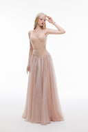 LUCILLA • Marina Illusion Lace Chiffon A-Line Evening Gown