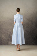 ROSEE de MATIN • Taffta Blue Midi Dress