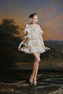 MADDY HATES ROSE • Soraya Ivory Layered Organza Ruffle Mini Dress