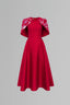Austin A-line Cape Shoulder Zibeline Midi Dress for women, from Tiny Ink, The Viet Concept 