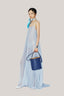 Pine Trapezoid Pleated Chiffon Maxi Dress for women, from DAS LA VIE, The Viet Concept 