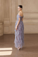 Zoe Amethyst Off-Shoulder Wave Gown for women, from JOSEPHINE, The Viet Concept 