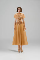 Claire Guipure Lace Chiffon Evening Gown for women, from MADDY HATES ROSE, The Viet Concept