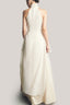 Yen Layered High Neck Floss Silk Ankle Length Dress for women, from TINH, The Viet Concept 