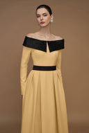 Crystal Embellished Off-Shoulder A-Line Silk Taffeta Evening Dress for women, from IHF ATELIER, The Viet Concept 