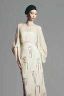 Arnold Straight Puffy Sleeved Poly Organza Top for women, from Maison Des Copains, The Viet Concept