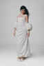 White Ripple Maxi Dress for women, from Keira Tong, The Viet Concept 
