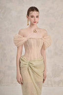 Solana 3D Wave Halter Lace Maxi Dress for women, from LINH PHUNG, The Viet Concept