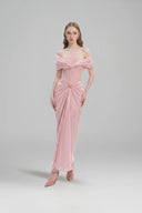 Tracy Beaded Off-Shoulder Chiffon Wrap Evening Dress for women, from LINH PHUNG, The Viet Concept