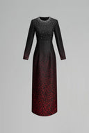 Muse Ombre Leopard Crystal-Embellished Silk-Lined Maxi Dress for women, from DANG PHONG DESIGNER, The Viet Concept