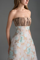 IHF STUDIO • Celestine Floral Brocade & Silk Taffeta A-Line Dress
