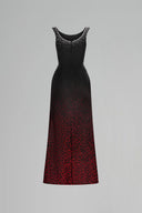 Elite Ombre Leopard Crystal-Embellished Maxi Dress for women, from DANG PHONG DESIGNER, The Viet Concept
