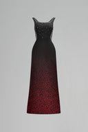 Elite Ombre Leopard Crystal-Embellished Maxi Dress for women, from DANG PHONG DESIGNER, The Viet Concept