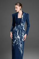 GVLUX • Wood Grain Faux Vest Dress