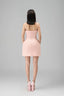 Moona Sheath Semi-Heart Neck Nacre Taffeta Mini Dress for women, from Lam Khue, The Viet Concept 