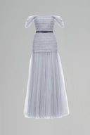 JOSÉPHINE • Abigal Tulle Sculpted Floor-Length Gown