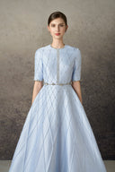 ROSEE de MATIN • Taffta Blue Midi Dress