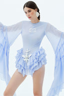 LA VIERGE • La Madre Ruffled Chiffon Mini Dress