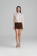 Scarlet Cuff Sleeve Organza Shirt for woman, from ARTI, The Viet Concept