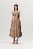 Julia Abstract Print Maxi Dress for women, from JOSEPHINE, The Viet Concept 