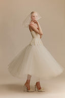 WHITE PLAN • Anderson Strapless Taffeta & Mesh Evening Gown