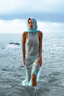 Natasha Étoile Draped Silk Maxi Dress for women, from HUELLEY ROSE, The Viet Concept