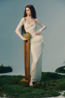 Galatea Blanca Liquid Sculpted Couture Dress for women, from LA VIERGE, The Viet Concept