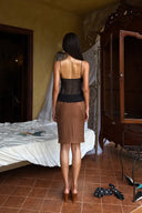 Gabri Rosewood Lace Trim Chiffon Cami Top for women, from HUELLEY HUELLEY, The Viet Concept