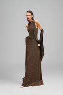 Lucinda Halter-neck Maxi Dress for women, from Jenny K Tran, The Viet Concept 