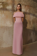 L' SCARLETT • Crystal 3D Sculpted Off-Shoulder Maxi