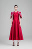 Austin A-line Cape Shoulder Zibeline Midi Dress for women, from Tiny Ink, The Viet Concept 
