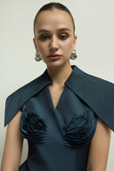 Zelie Jumpsuit Silk Denim Wide Leg Statement for women, from JENNY K TRAN, The Viet Concept 