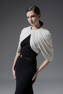 L'ALLÉE • Shadow Weave Cape Sleeve Mermaid Gown