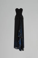 Charm Ombre Crystal-Embellished Corset Satin Organza Maxi Dress for women, from DANG PHONG DESIGNER, The Viet Concept