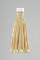 Opal Hand-Beaded Mesh Draped Evening Gown for women, from DANG PHONG DESIGNER, The Viet Concept