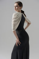 L'ALLÉE • Shadow Weave Cape Sleeve Mermaid Gown