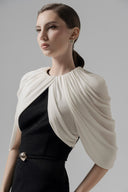 L'ALLÉE • Shadow Weave Cape Sleeve Mermaid Gown