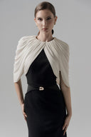 L'ALLÉE • Shadow Weave Cape Sleeve Mermaid Gown