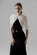 L'ALLÉE • Shadow Weave Cape Sleeve Mermaid Gown