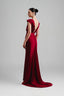 Longlan Mermaid Boat Neck Silk Satin Floor Length Dress for women, from Ha Thanh Viet, The Viet Concept 