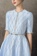 ROSEE de MATIN • Taffta Blue Midi Dress
