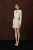 CALISTA • Melisande Embellished Tweed Sequin Blazer