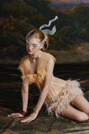 MADDY HATES ROSE • Malika Nude Tulle Sculpted Corset Top