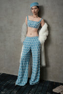 MOC NHU • BTMA Fin Motif Embellished Denim Couture Gown
