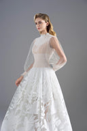 ROSEE DE MATIN • Smocking Flower White Tulle Dress