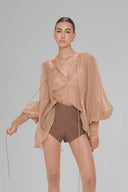 Brown Paris Overshirt for women, from Pham Studio, The Viet Concept 