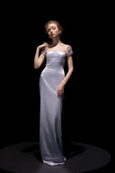 Cara Crystal Embellished Silk Satin Evening Gown for women, from 21SIX, The Viet Concept